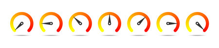 speedometer gauge meter icons. Vector illustrationのイラスト素材