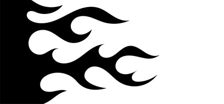 Tribal flame silhouette motorcycle and car decal. Vector illustrationのイラスト素材