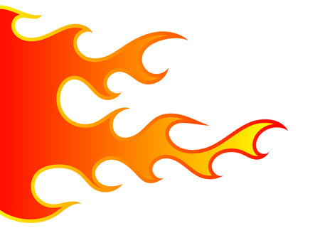 Tribal hotrod muscle car silhouette flame graphic. Vector illustrationのイラスト素材