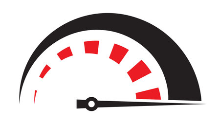 gauge meter icon. Vector illustrationのイラスト素材