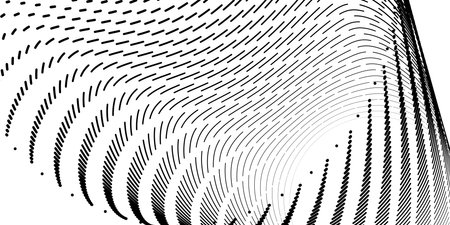 black and white curved lines create dynamic design. Vector illustrationのイラスト素材