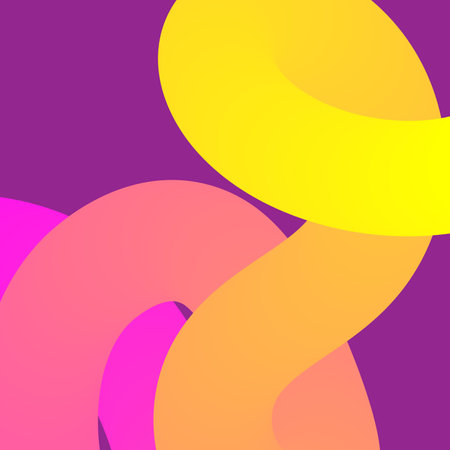pink and yellow curve lines vector backgroundのイラスト素材