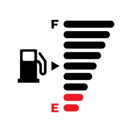 Vehicle fuel indicator icon. Vector illustrationのイラスト素材