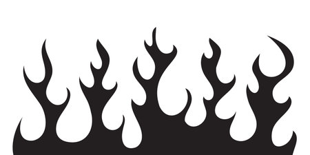 Tribal flame silhouette motorcycle and car decal. Vector illustrationのイラスト素材