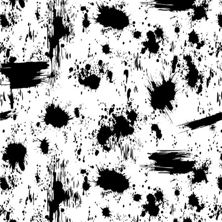 brushstrokes and ink splashes background isolated. Vector illustrationのイラスト素材