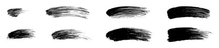 brush strokes isolated on white. sketchy horizontal strokes. Vector illustrationのイラスト素材