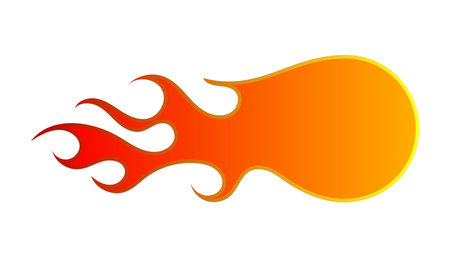 Tribal hotrod muscle car silhouette flame graphic. Vector illustrationのイラスト素材