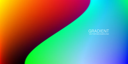 Colorful gradient background with smooth curves. Vector illustrationのイラスト素材