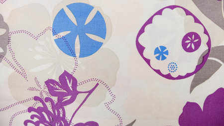 Modern Floral Pattern Fabric Background