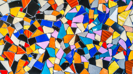 Abstract Colorful Rugged Triangle Tile Glass Background Textureの写真素材