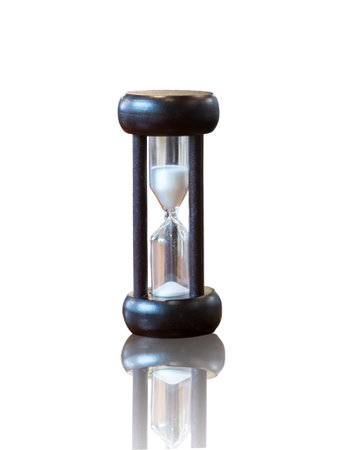 Hourglass or Sand Clock as Time Passing Concept for Business Deadline, Urgency and Running Out of...