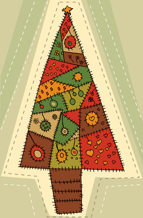 christmas tree design のイラスト素材