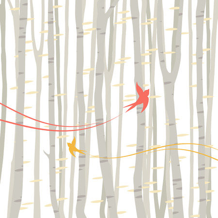 winter trees のイラスト素材