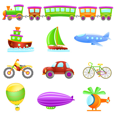 cartoon transportation のイラスト素材