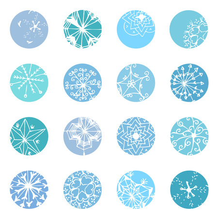 snowflakes symbols のイラスト素材