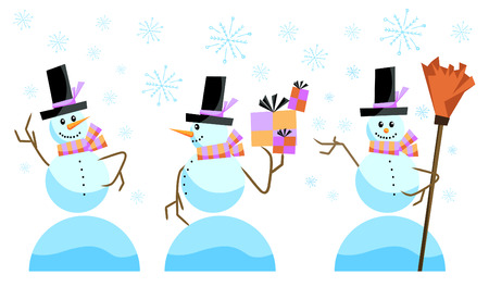cute snowman のイラスト素材