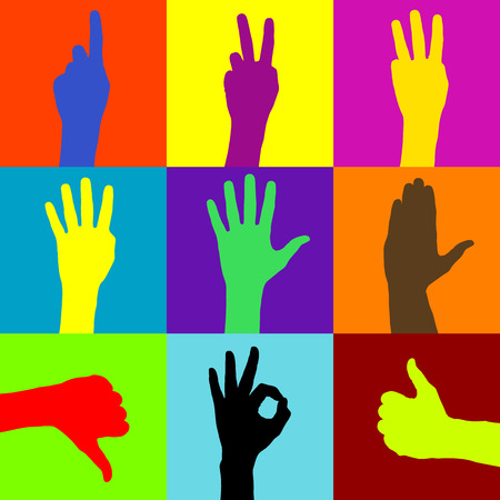 hand icons vector のイラスト素材