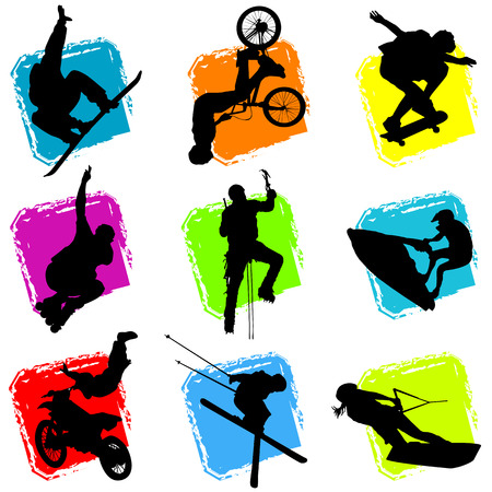 extreme sports vector のイラスト素材