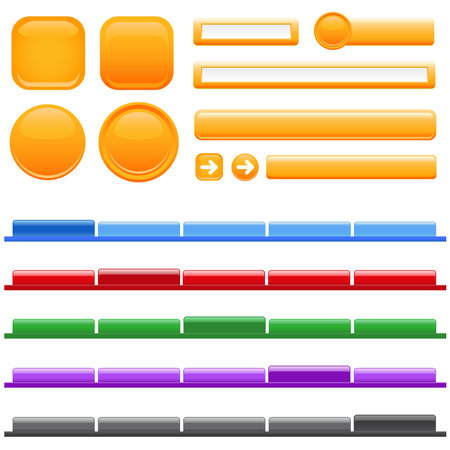 web site menu and button のイラスト素材