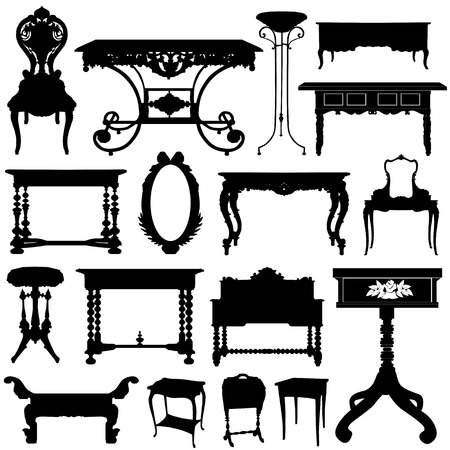 antique furniture のイラスト素材