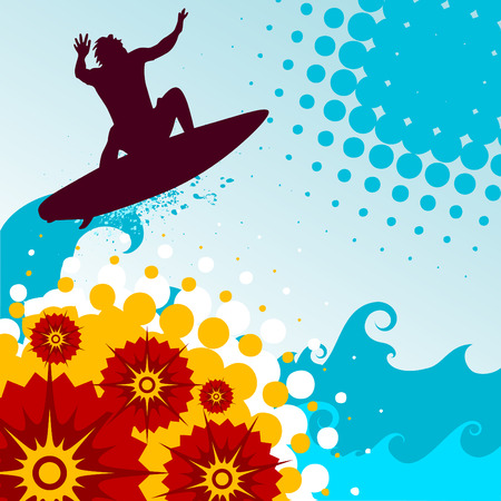 surfing vector のイラスト素材