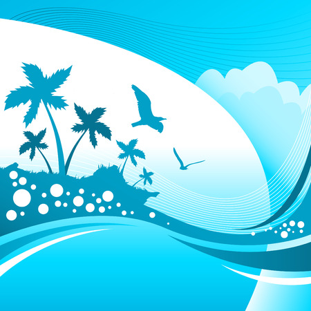 blue tropical background のイラスト素材