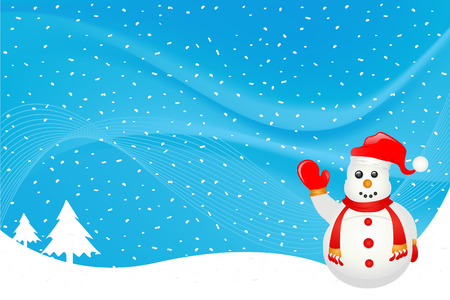 snowman character のイラスト素材