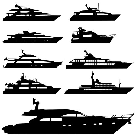 motor yacht のイラスト素材