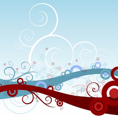 floral retro background のイラスト素材