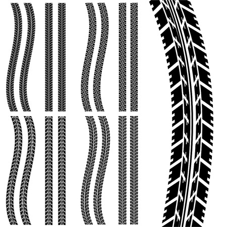 set of car tyre のイラスト素材