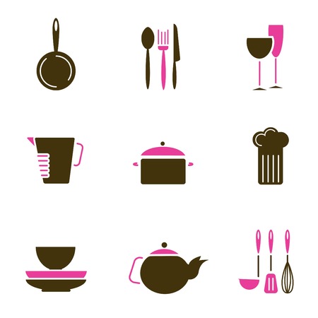 kitchenware object set のイラスト素材