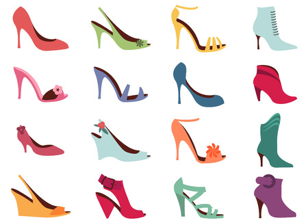 fashion women shoesのイラスト素材