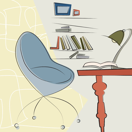 modern office interior design のイラスト素材