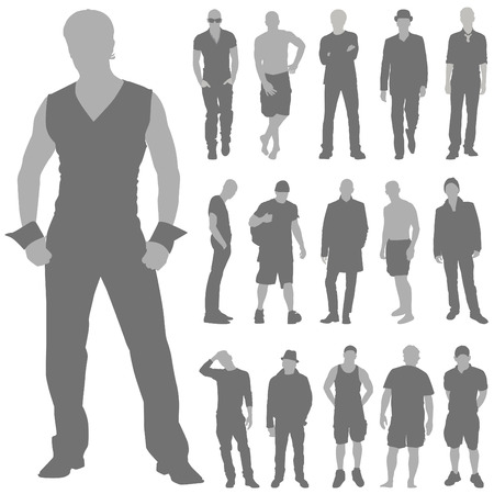 fashion man  setのイラスト素材