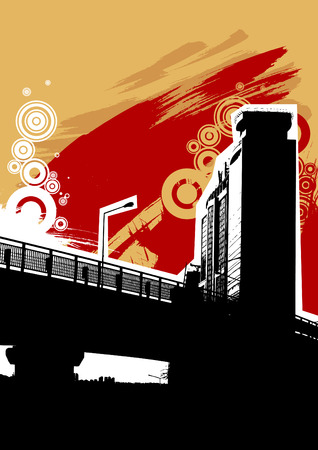 retro city のイラスト素材