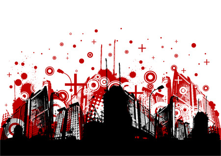 abstract urban city のイラスト素材