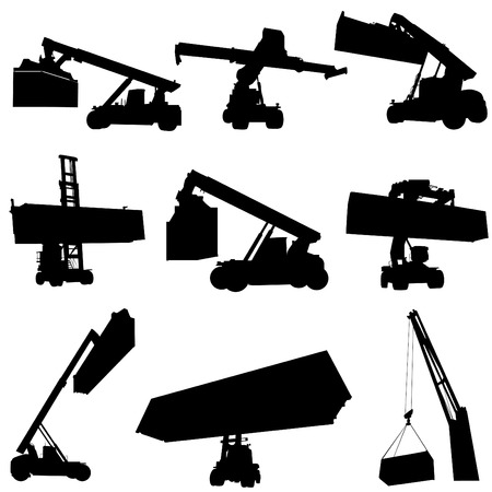 construction machines vector のイラスト素材