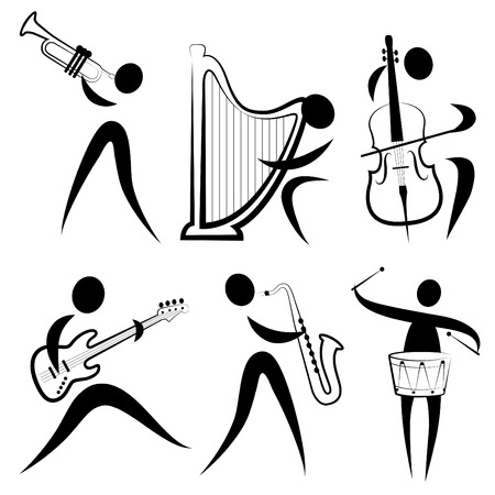 musician symbol set のイラスト素材