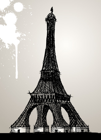 eiffel tower のイラスト素材