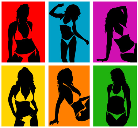women in bikini のイラスト素材