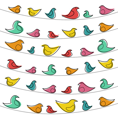 bird patternのイラスト素材