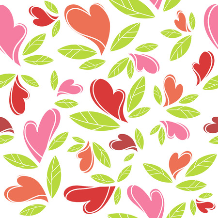 floral love  pattern vector のイラスト素材