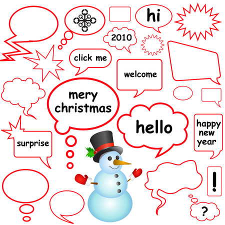 dialog bubbles (christmas concept) のイラスト素材