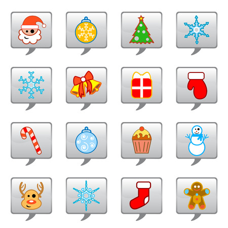 christmas icon set のイラスト素材