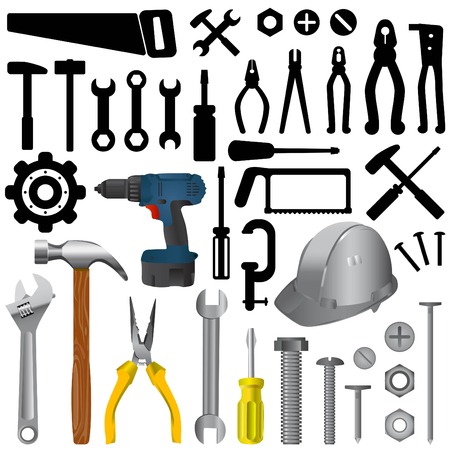 tools big set のイラスト素材