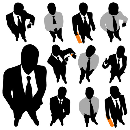 businessman (high angle view) のイラスト素材