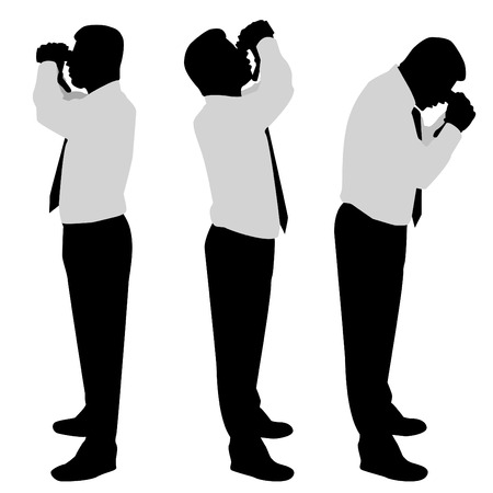 businessman looking binoculars のイラスト素材