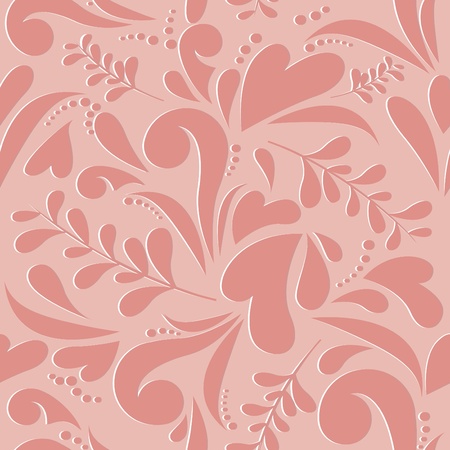 floral love seamless pattern のイラスト素材