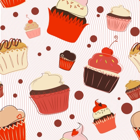 cakes patternのイラスト素材