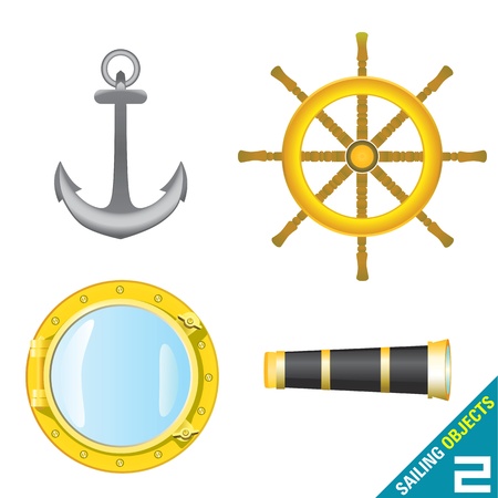 sailing objectsのイラスト素材